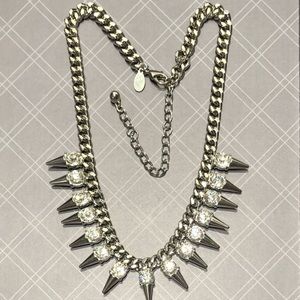 Express Rhodium Spike Necklace